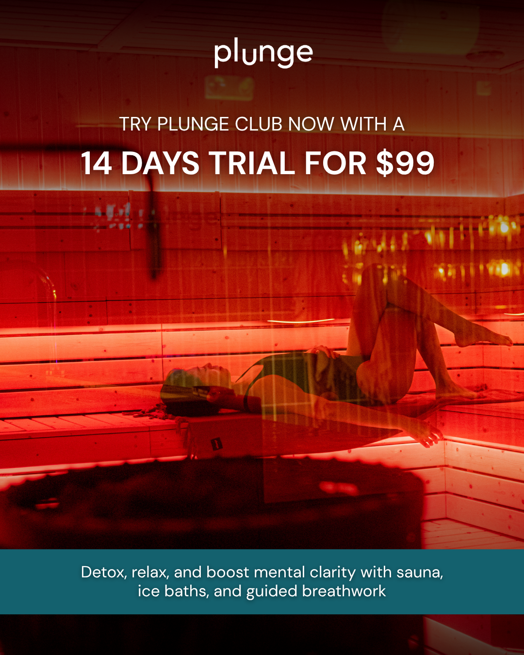 Plunge Club Facebook ad: Revitalize Your Body and Mind at The Plunge Club