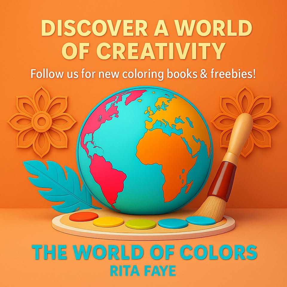 The World of Colors Facebook ad: Beautiful & relaxing coloring books for all ages.