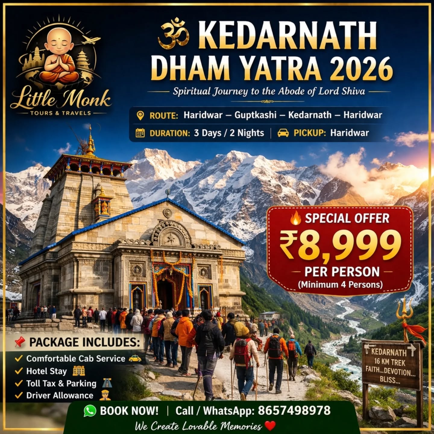 Little Monk Facebook ad: Shiv Lord is calling you Om Namah Shivaya