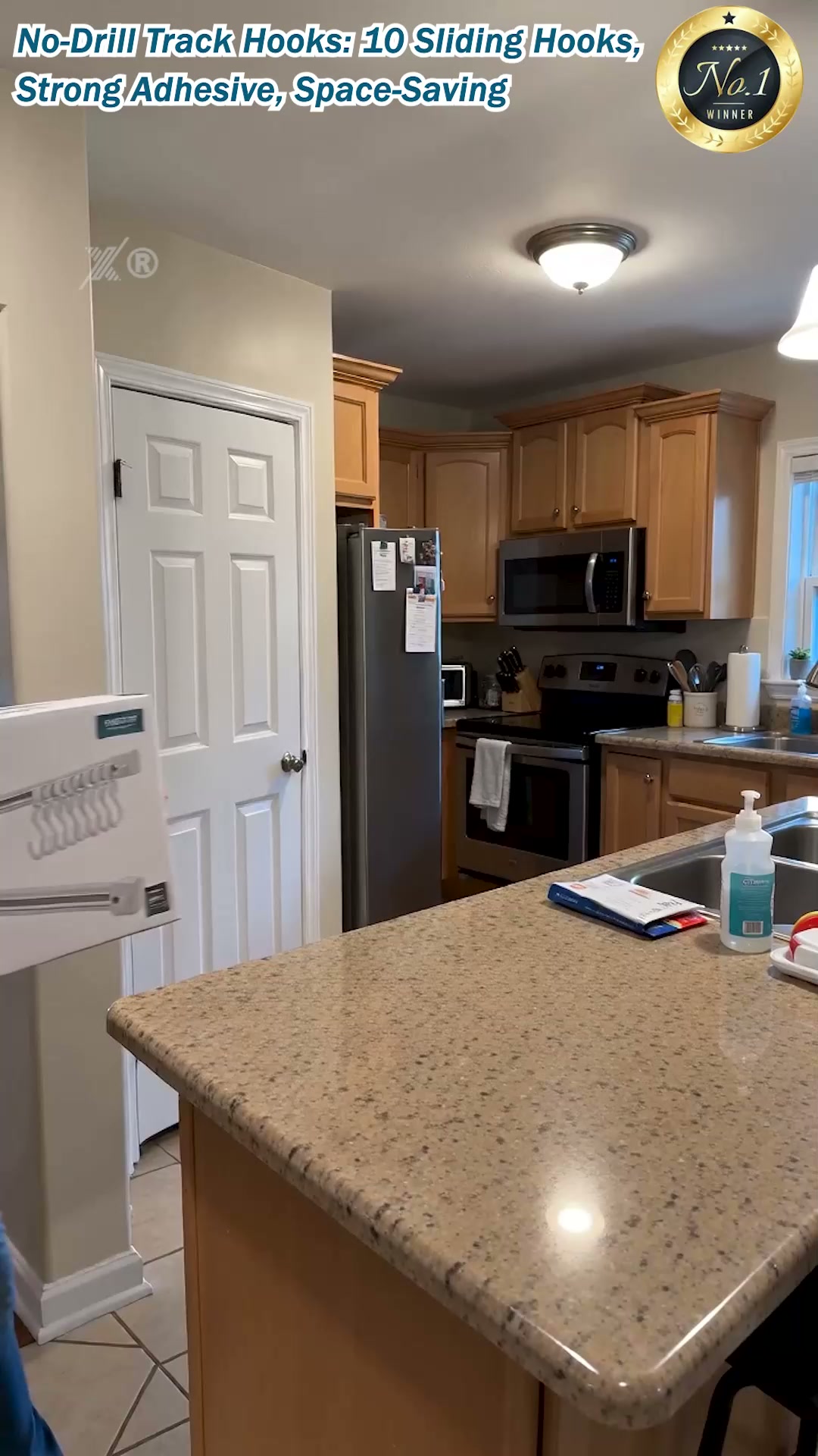 Yamloveme Story Facebook ad: Wall-Mounted Slide Rail Hanger Rack helps turn empty…