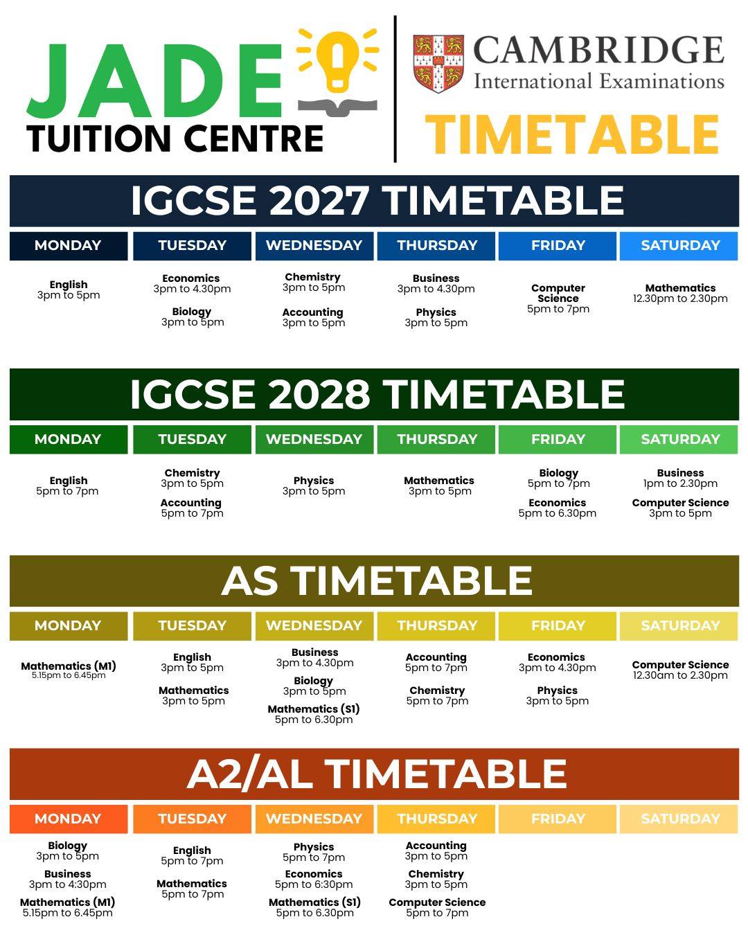 Jade Tuition Centre Facebook ad