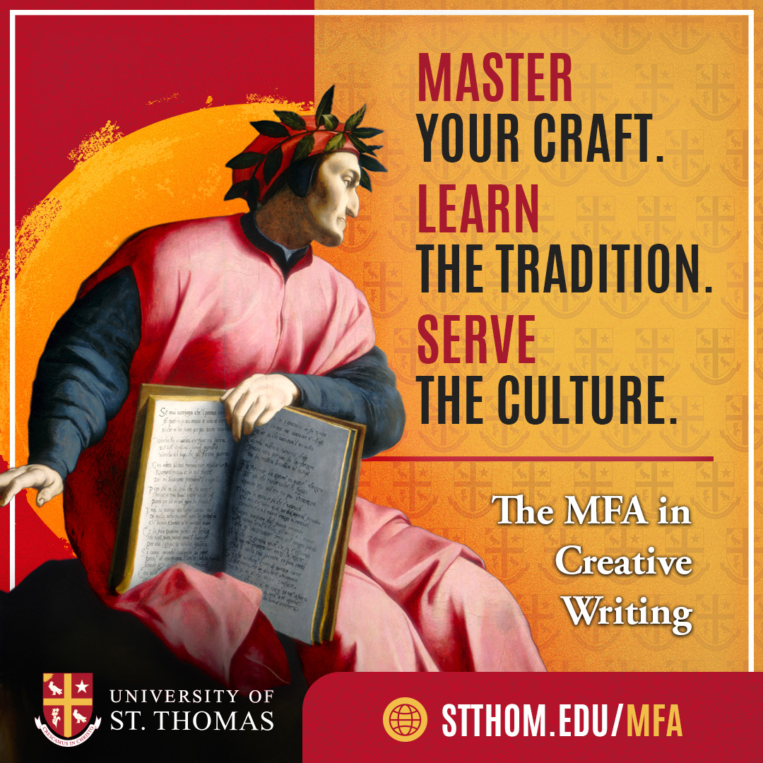 University of St. Thomas Facebook ad: Embrace the artistry of language through the Master…