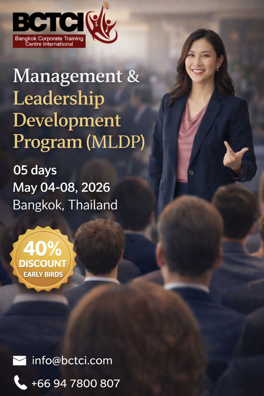 Bangkok Corporate Training Center International Facebook ad: Management & Leadership Development Program (MLDP)…