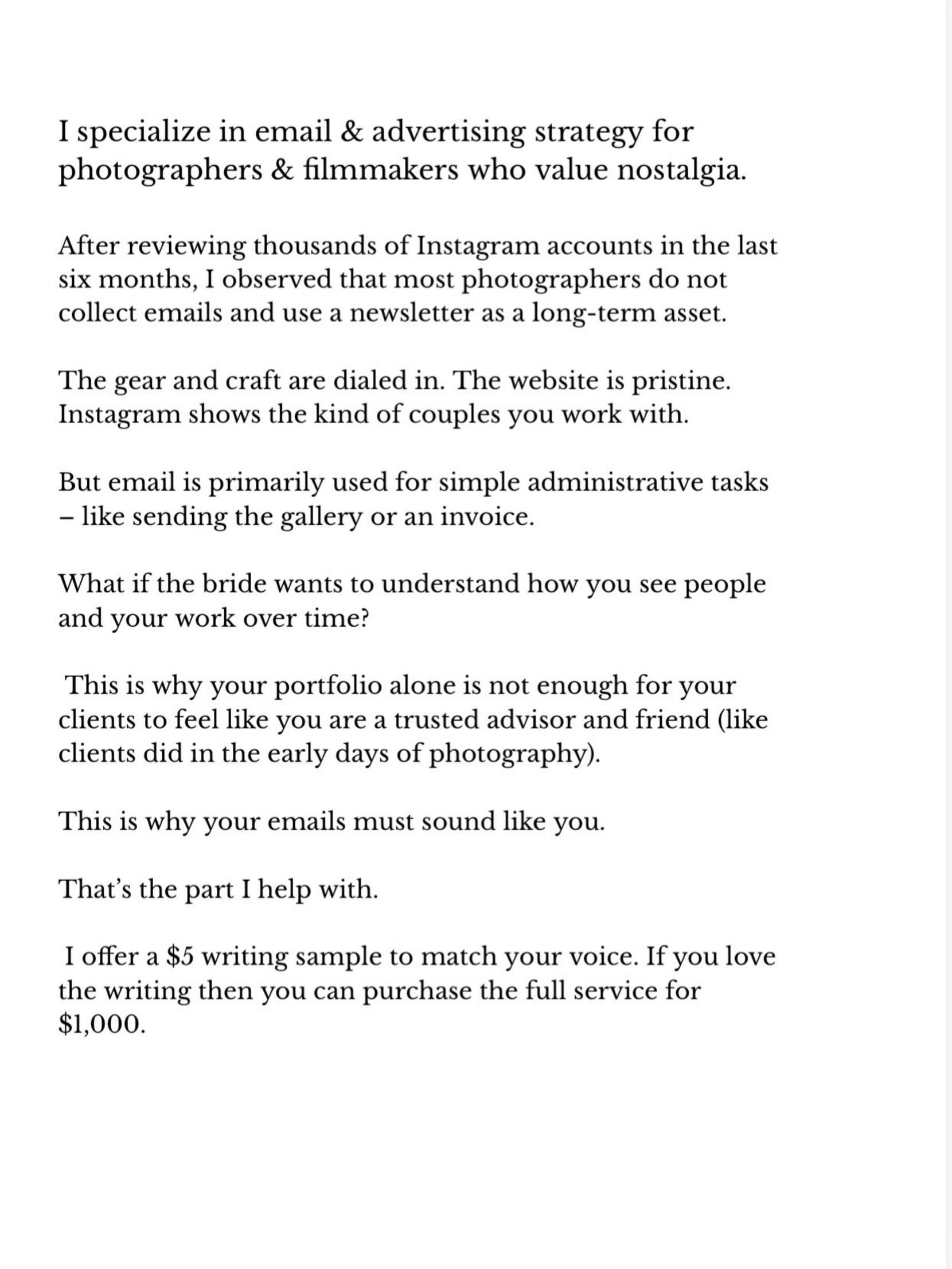 joshcopywriting_ Facebook ad: The audition lives on Fiverr.
