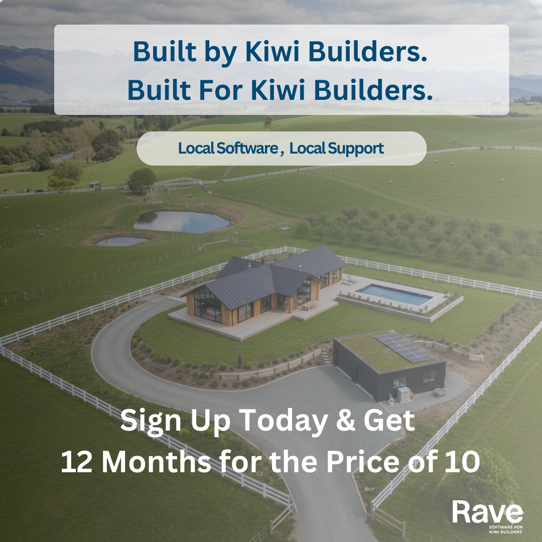 Rave Build Facebook ad: Software Made for NZ Construction