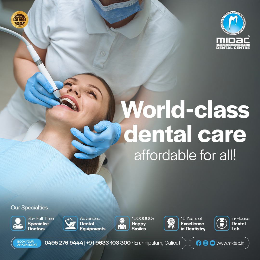 Midac Dental Facebook ad: Experience World-Class Dental Care at MIDAC.