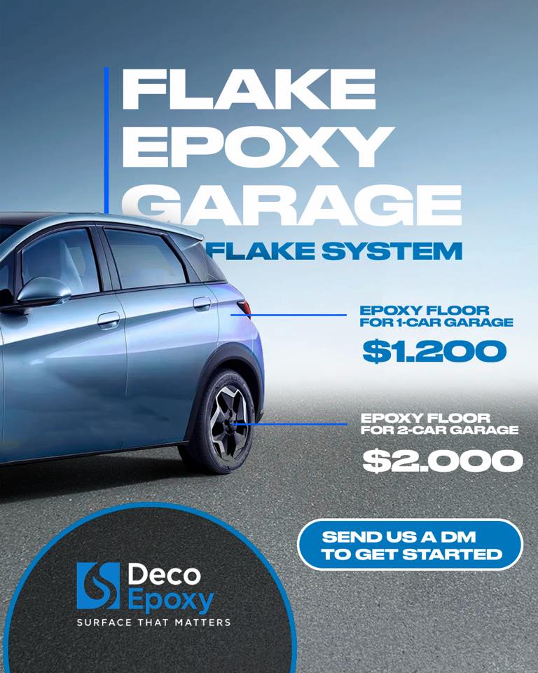 DECO EPOXY Facebook ad: JUST FOR APRIL 2026 SOUTH FLORIDA Take advantage…
