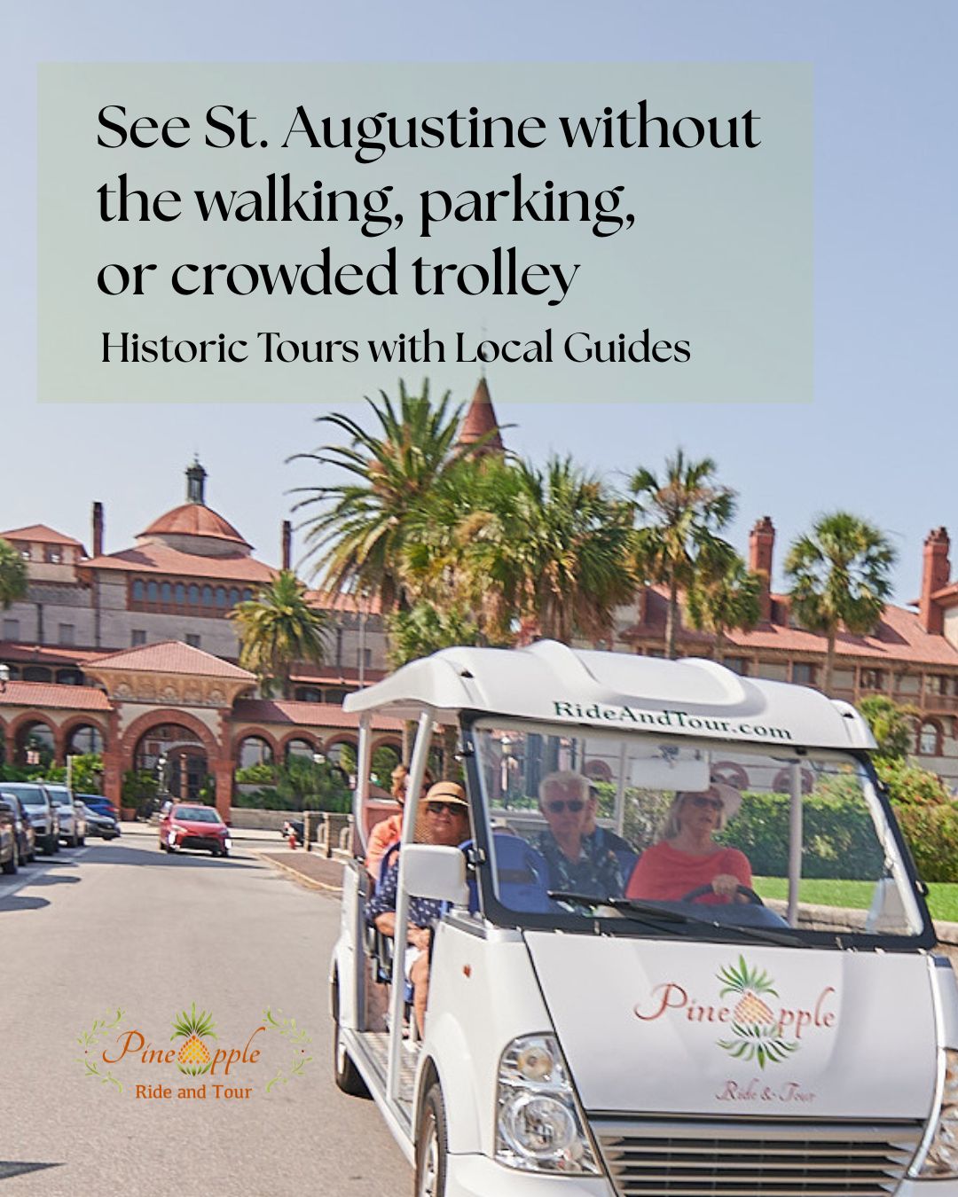 Pineapple Ride & Tour Facebook ad: A Better Way to Show Them the City