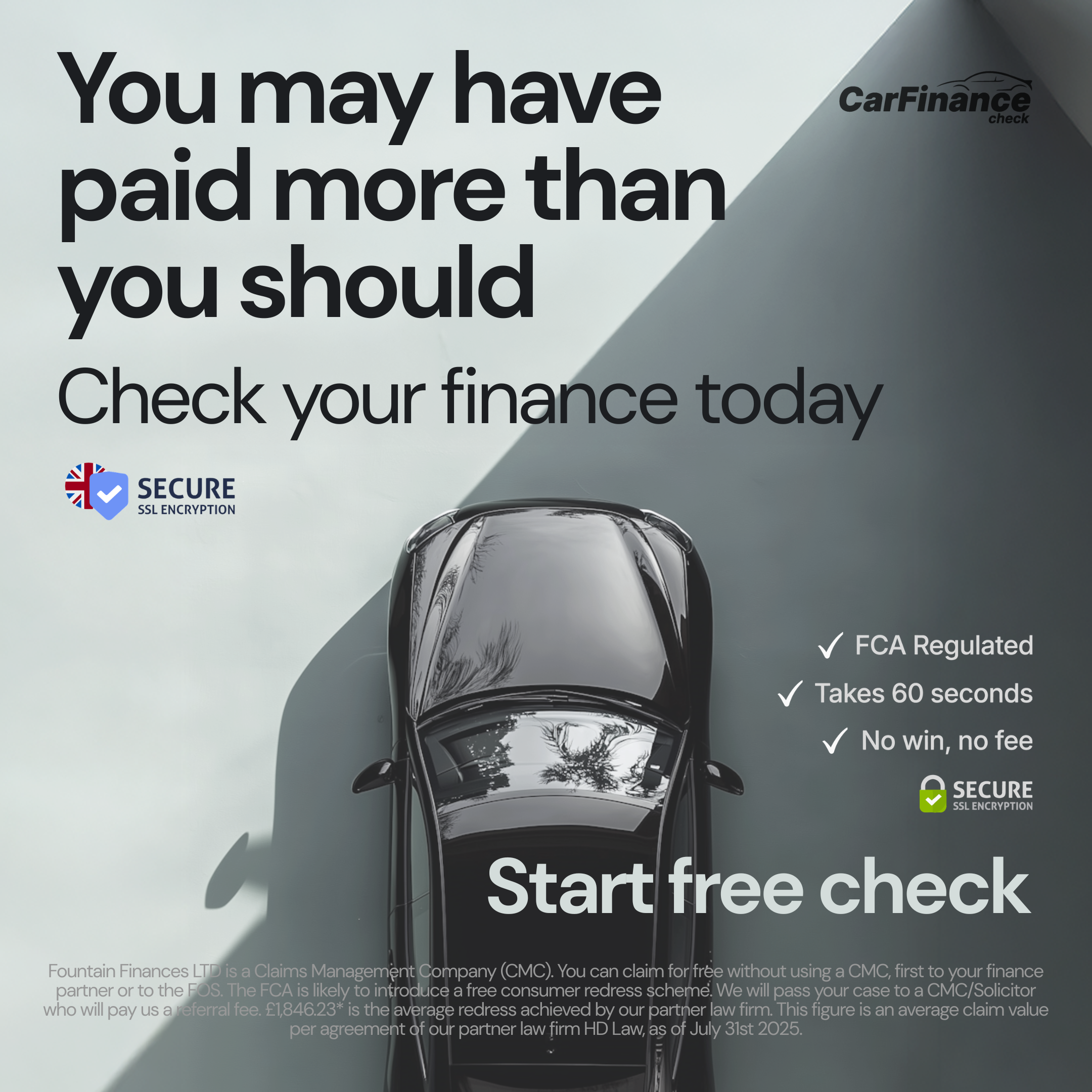 CarFinance Check Facebook ad from Mar 20, 2026