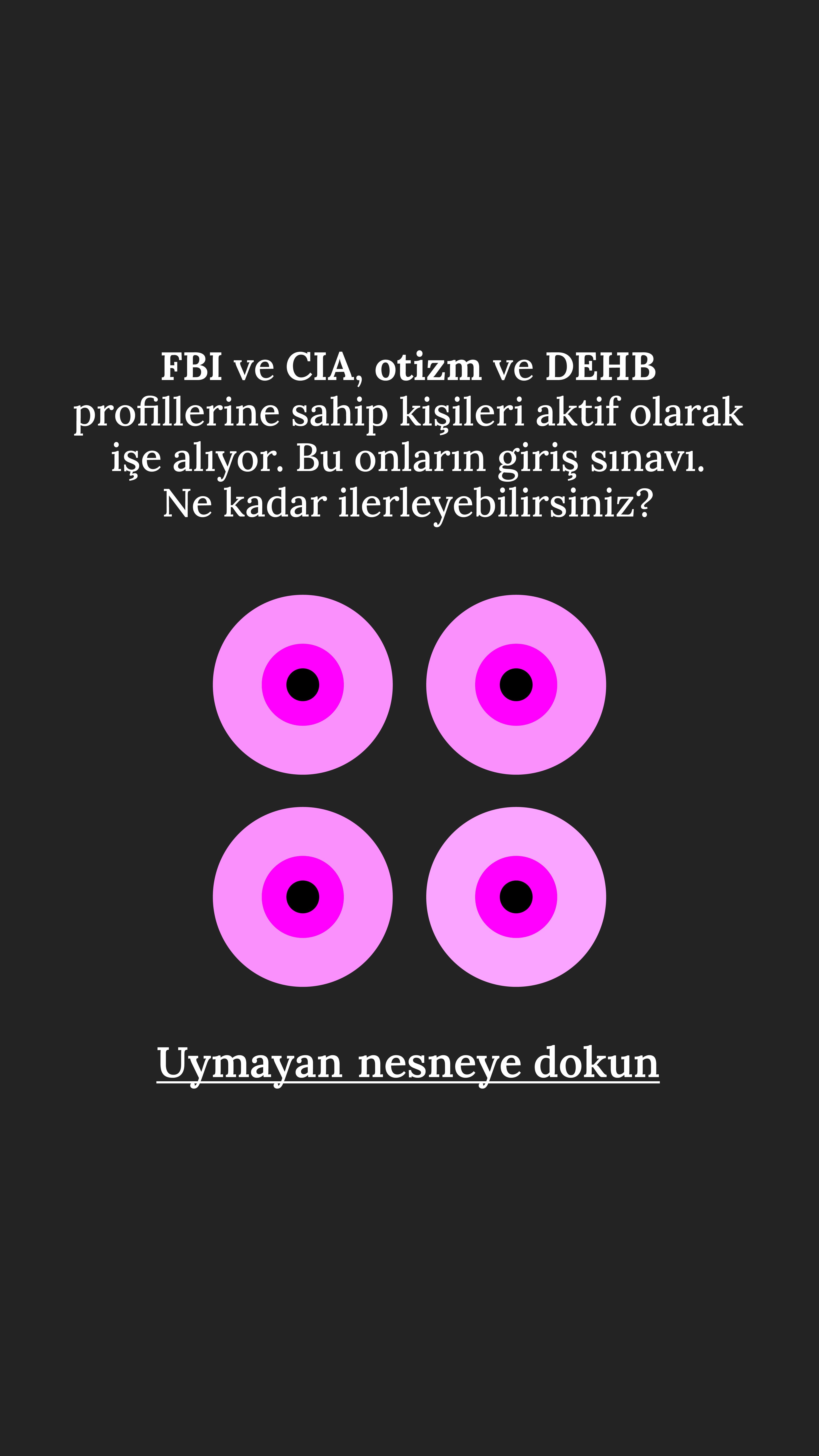 International Brain Test Facebook ad