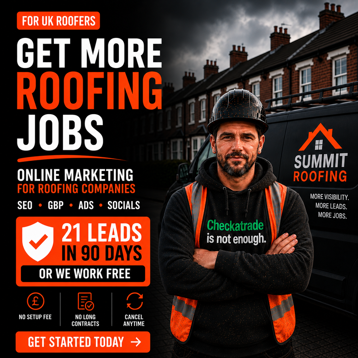 Helith Marketing Facebook ad: Get More Roofing Jobs Every Month
