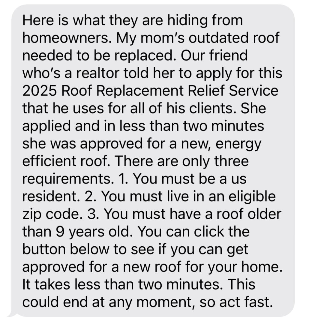 Derek Peterson Facebook ad: Helps Homeowners Replace Their Roof