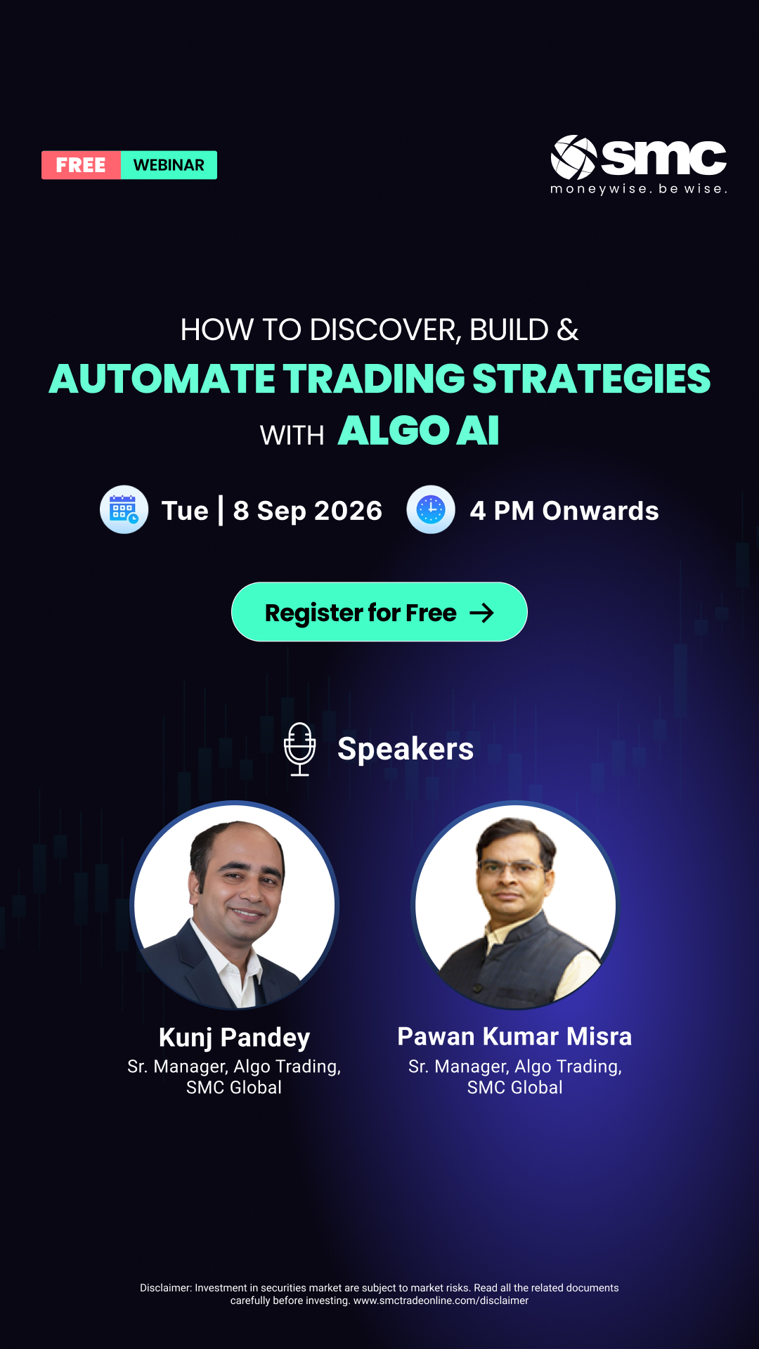 SMC Global Facebook ad: Free Webinar: AI Trading Strategies