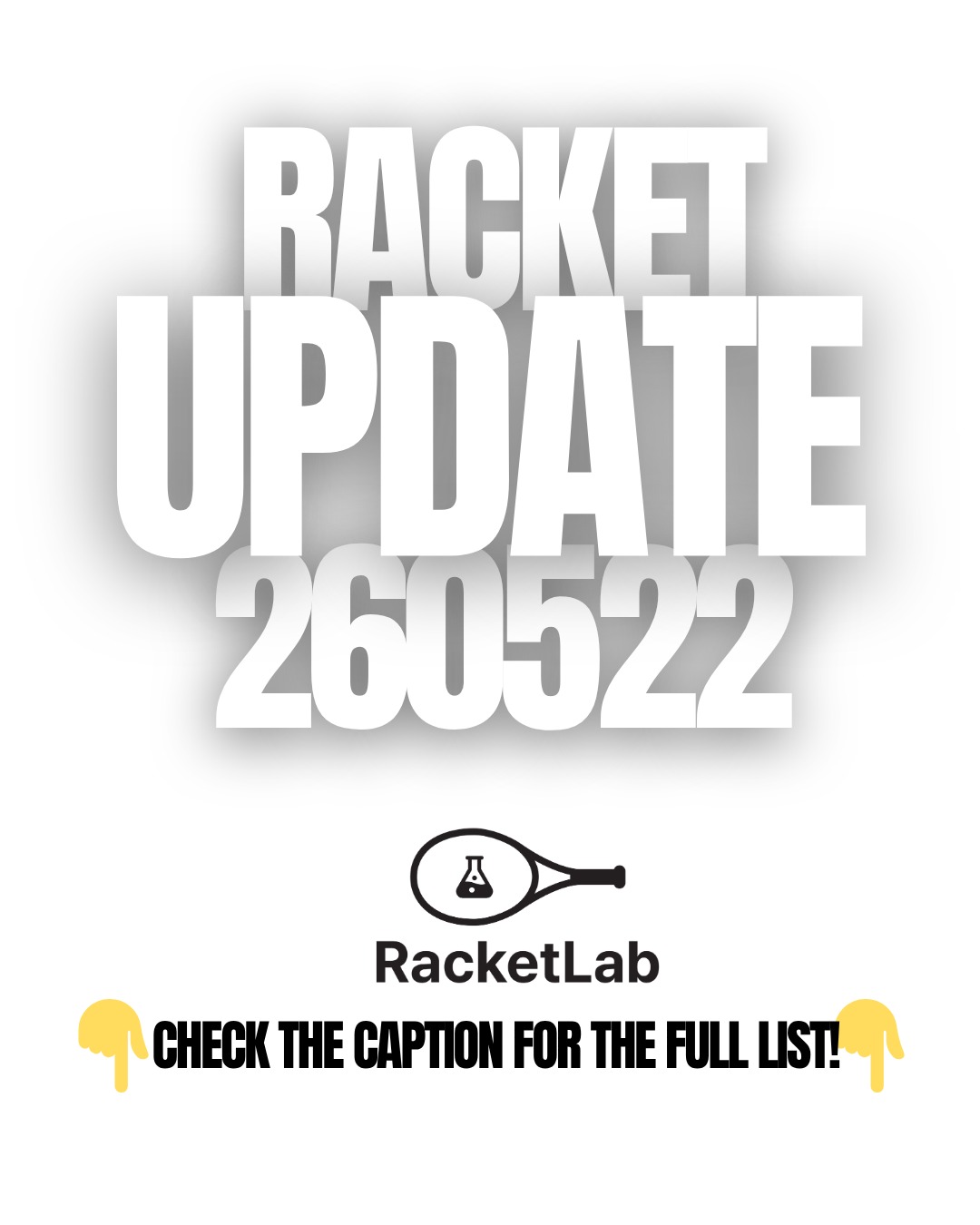 Racketlab Facebook ad: Racket Update!