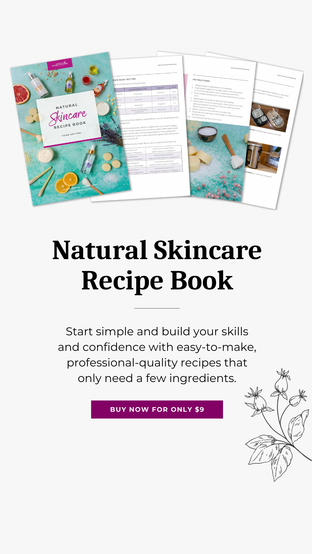 School of Natural Skincare Facebook ad