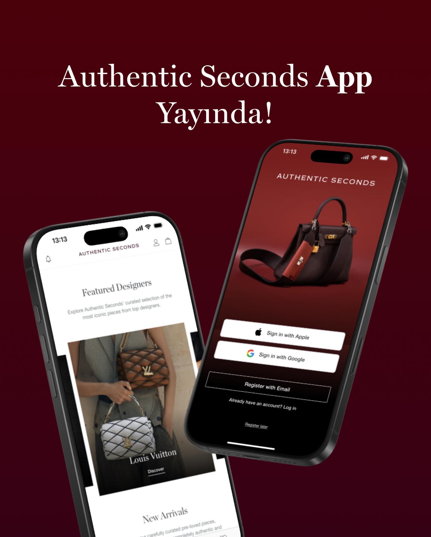 Authentic Seconds Facebook ad: Authentic Seconds App Yayında.