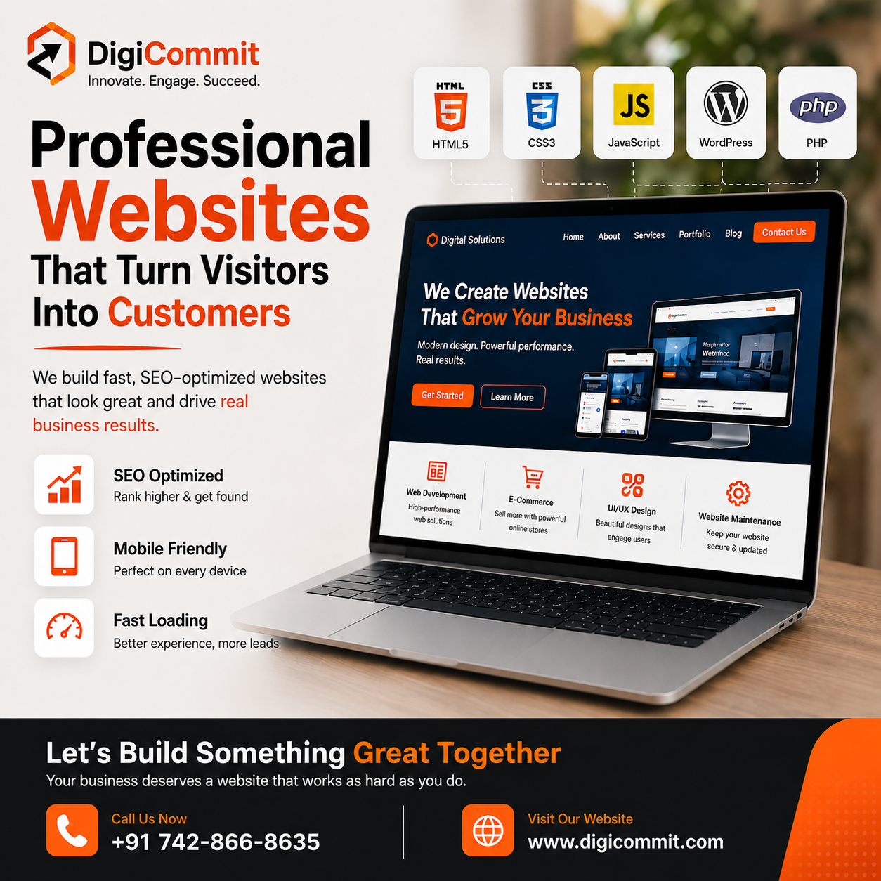 Digi Commit Facebook ad: Professional Websites That Grow Your Business