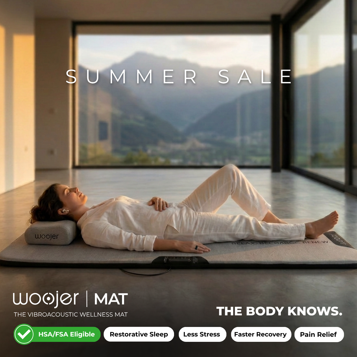 Woojer Facebook ad: The reset your body asked for