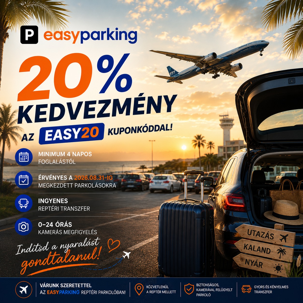 EasyParking reptéri parkolás Facebook ad: EasyParking | Airport Parking Budapest - Guarded Parking…