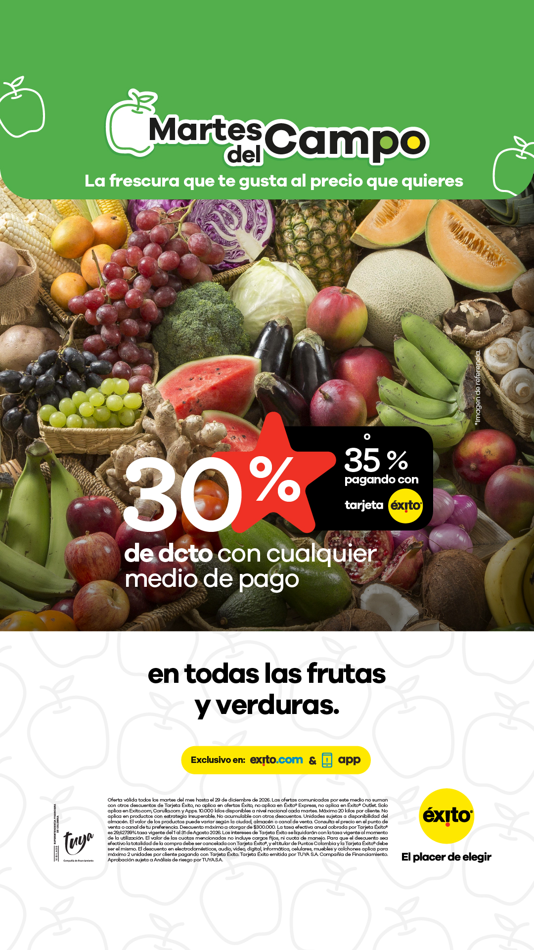Éxito Facebook ad: Del campo a tu mesa.