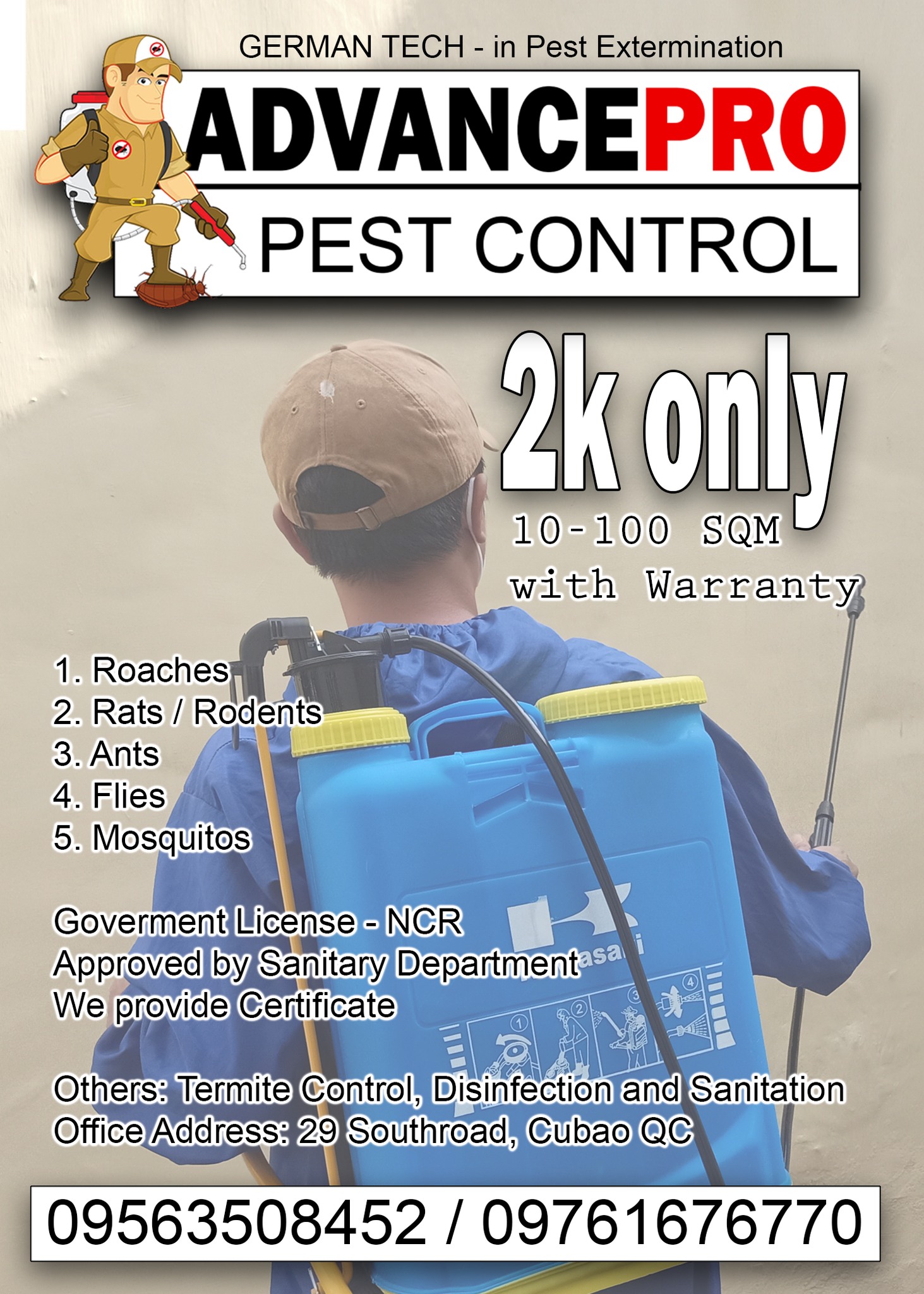 AdvancePro Pest Control PH Facebook ad: PEST CONTROL TREATMENT