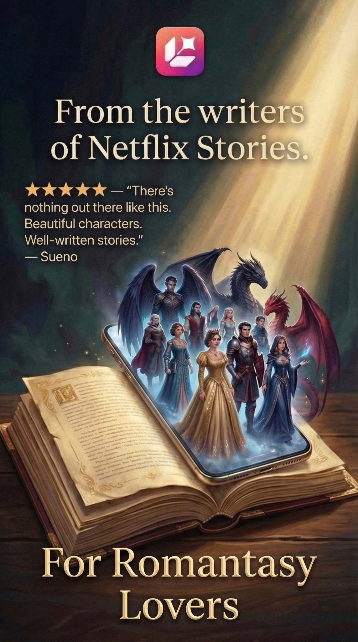 Lore: Interactive Stories Facebook ad