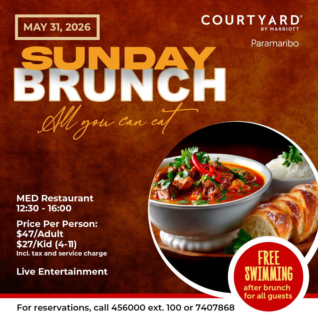 Courtyard Marriott Paramaribo Facebook ad: A Sunday well spent starts with brunch