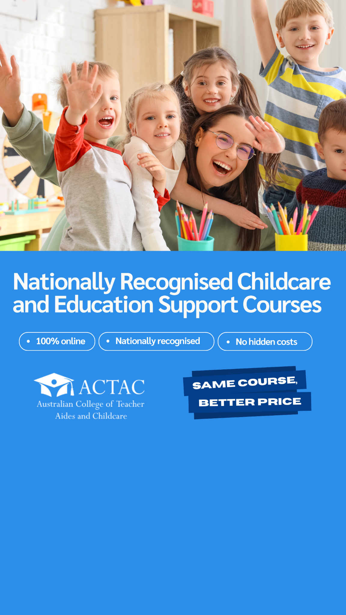ACTAC - Australian College of Teacher Aides and Childcare Facebook ad