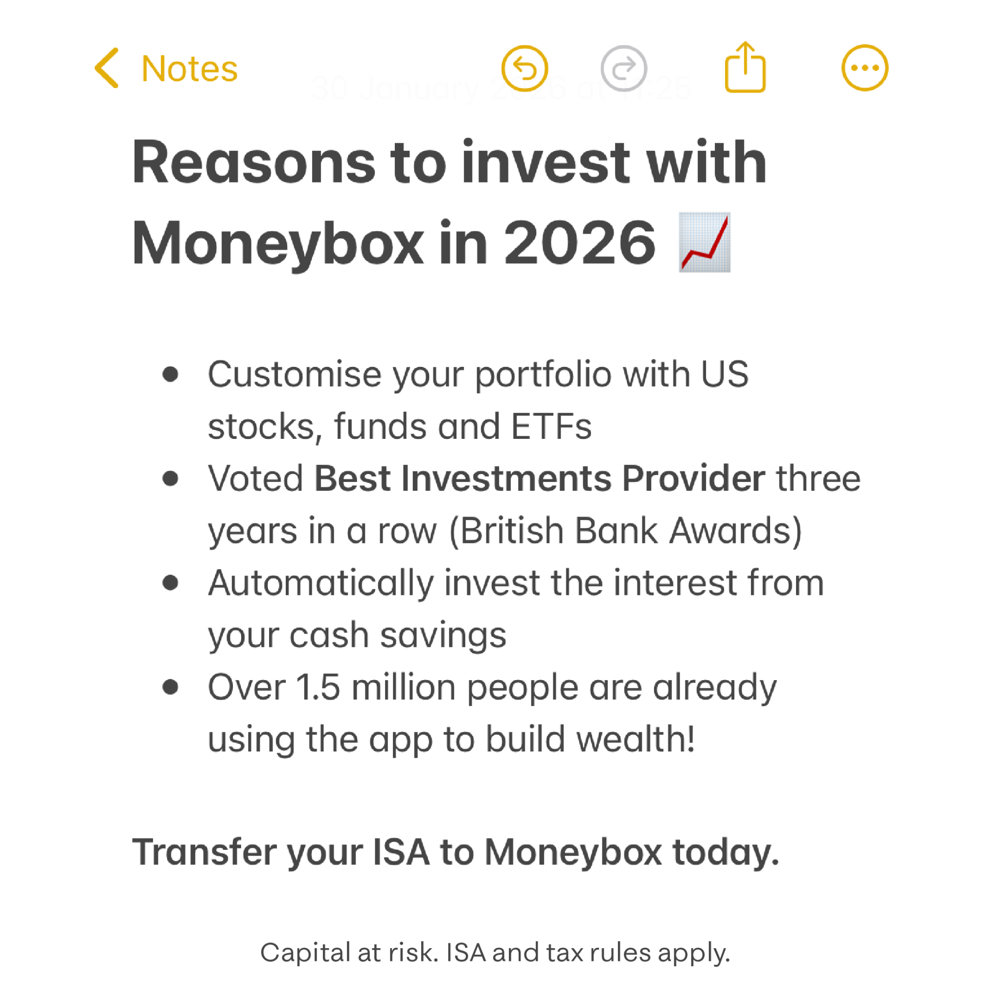 Moneybox Facebook ad