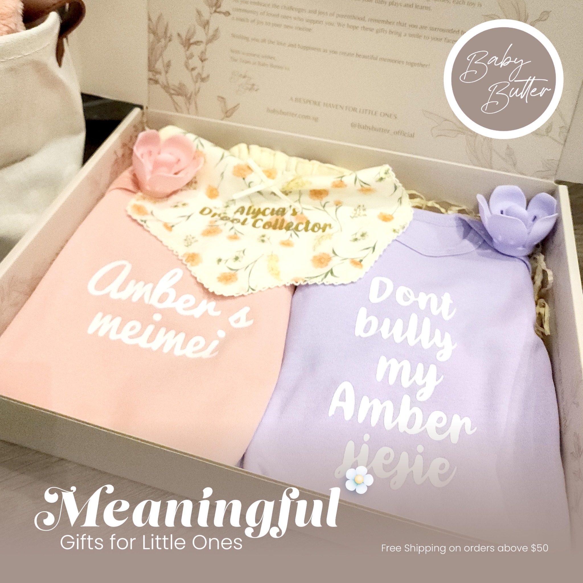 Baby Butter Facebook ad: Free Shipping on orders above $50