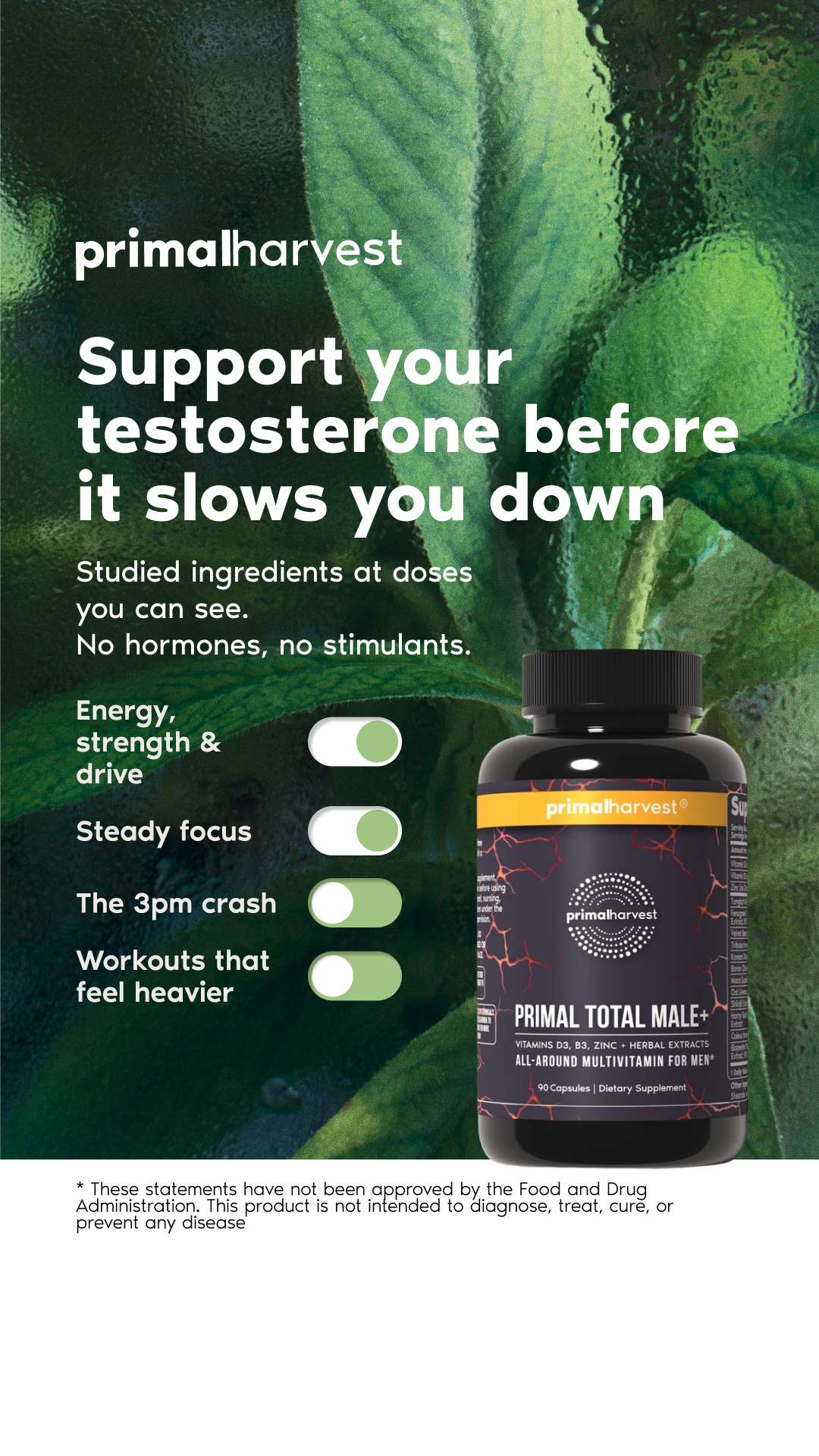 Primal Harvest Facebook ad: Support Healthy Hormone Levels