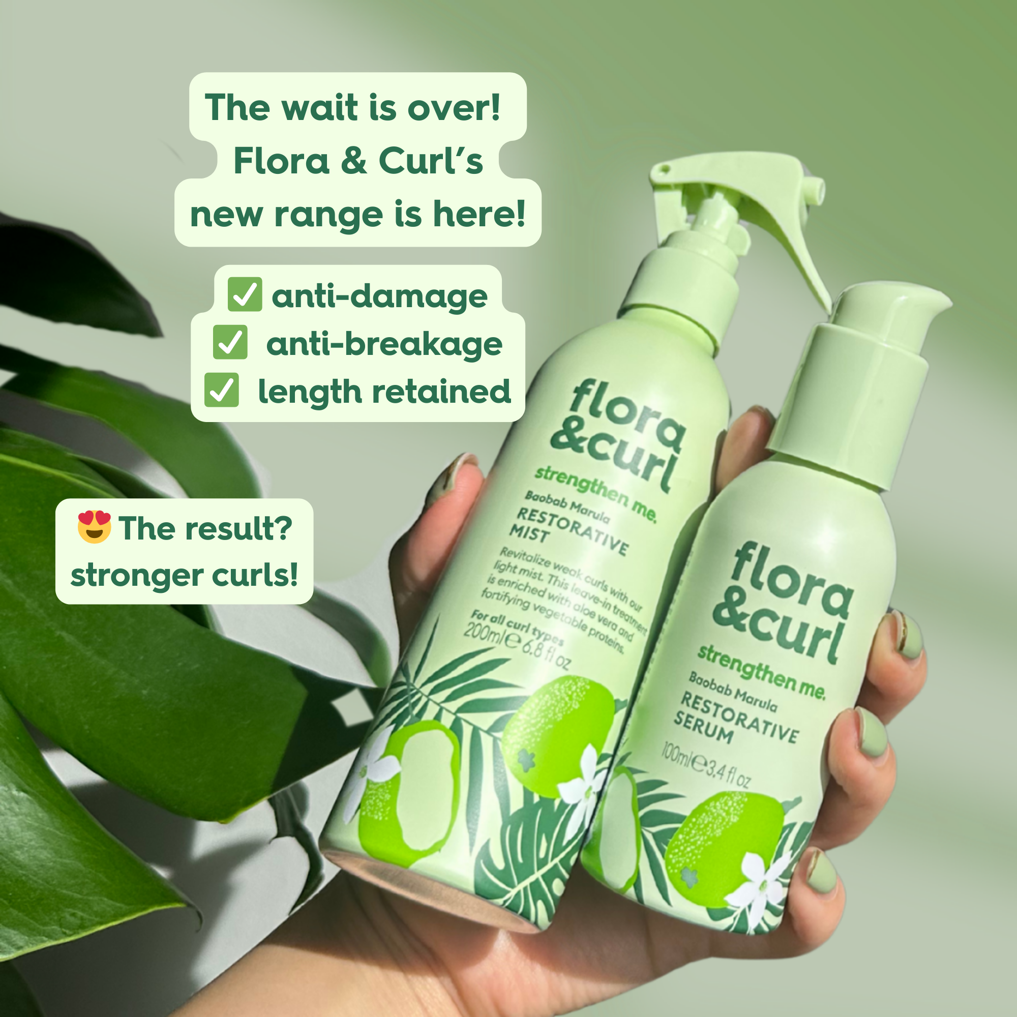 Flora & Curl Haircare Facebook ad