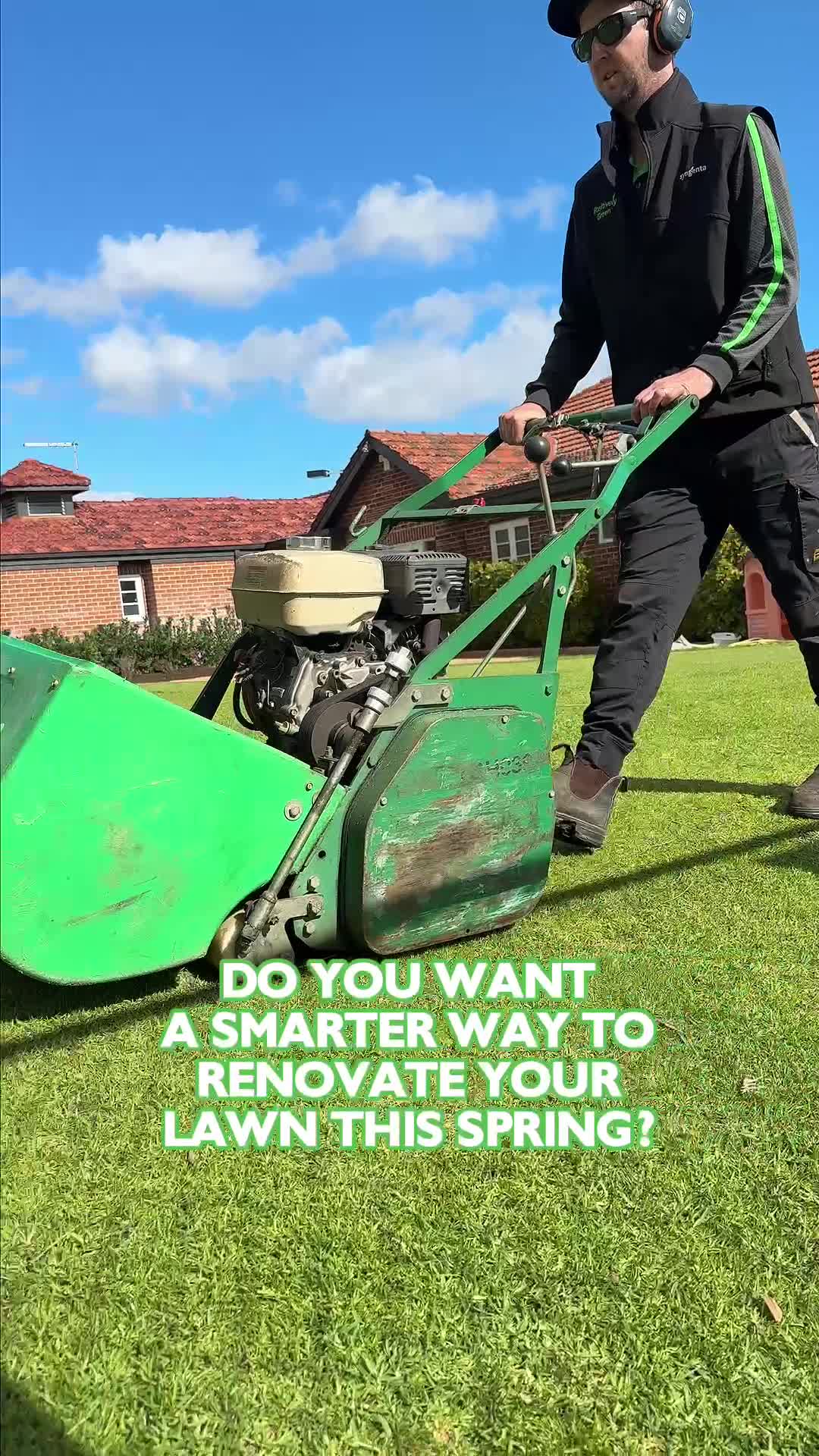 Positively Green Facebook ad: Spring Lawn Renovations