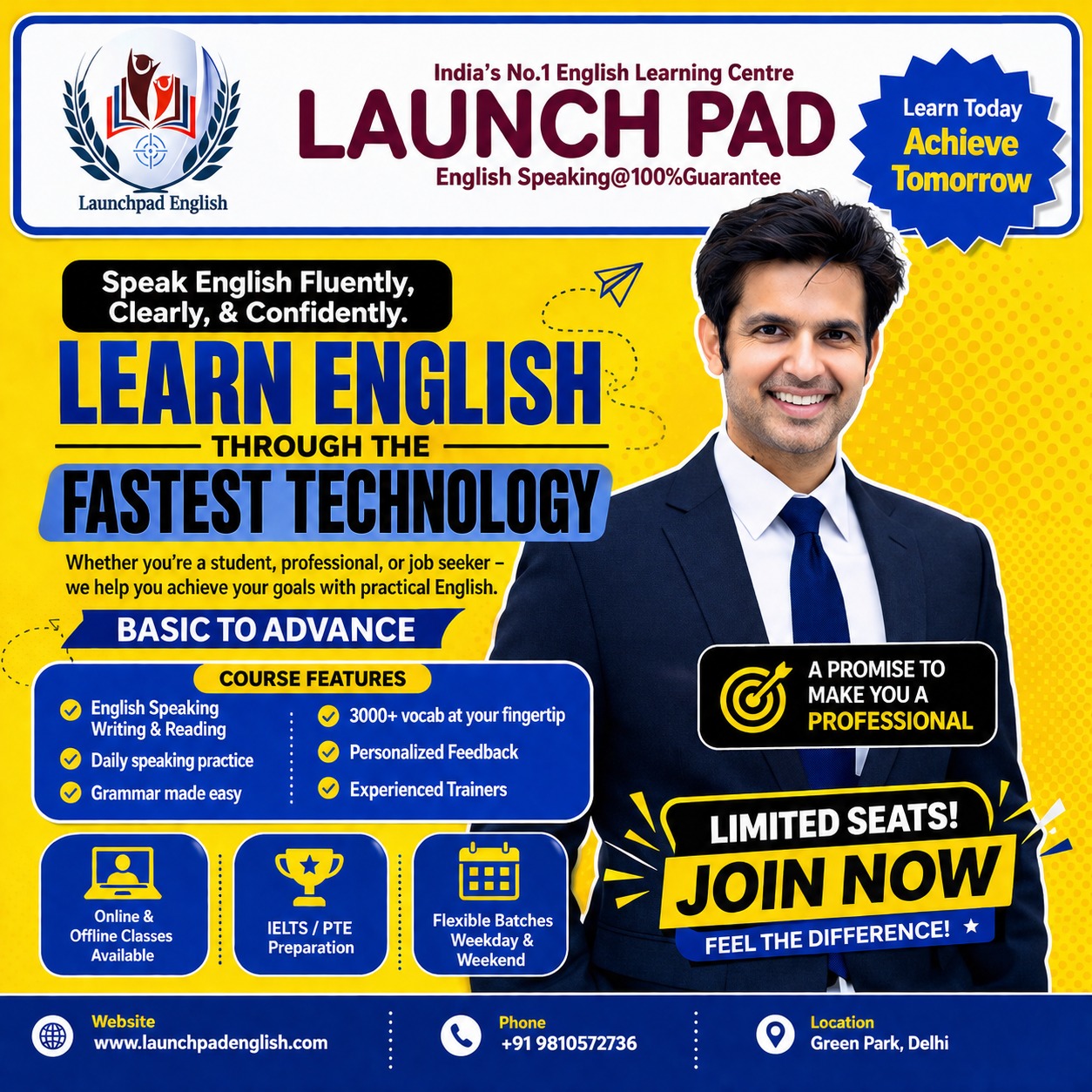 Launch PAD Facebook ad: Dreaming of a high score in IELTS/PTE or…