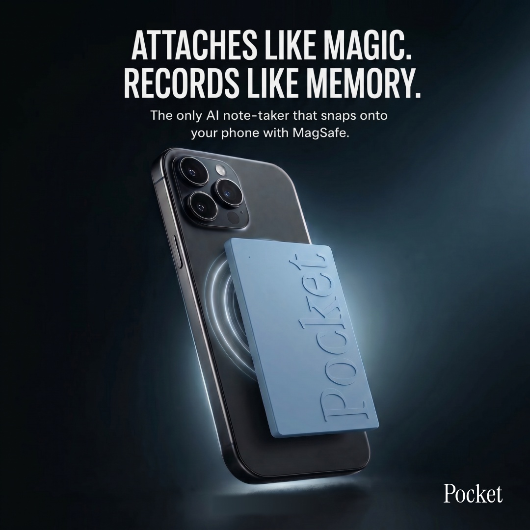Pocket AI Facebook ad: Save 45% On This Bestselling AI Notetaker