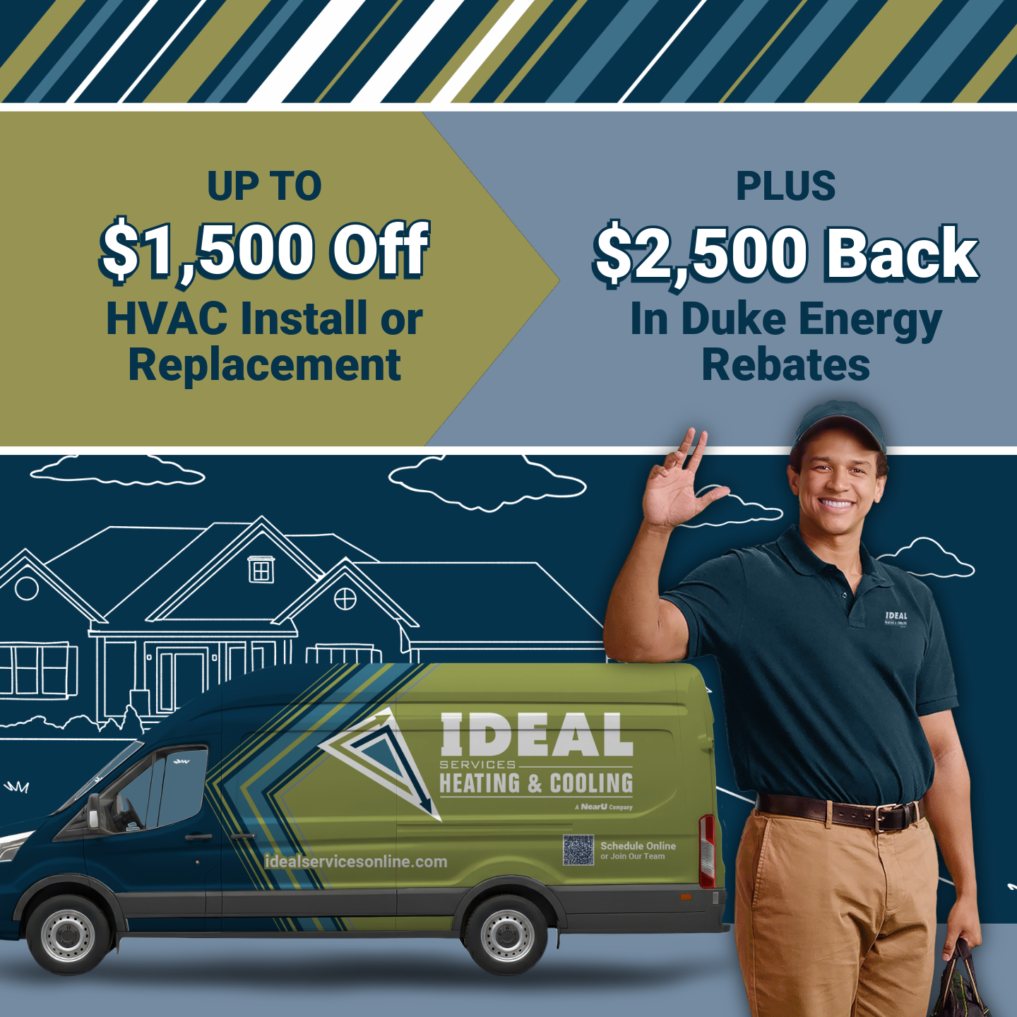 Ideal Services Heating & Cooling Facebook ad