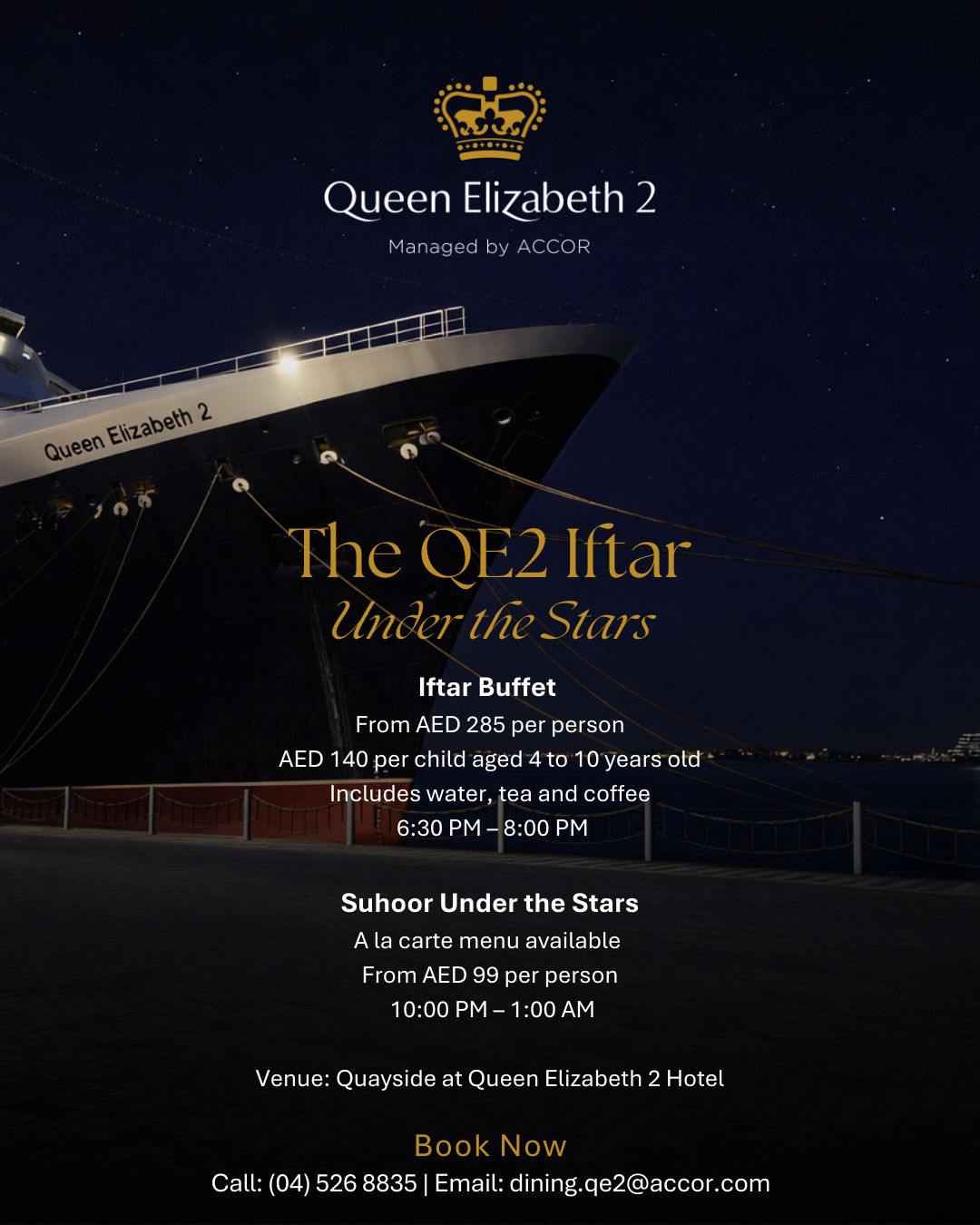 The QE2 Dubai Facebook ad from Jan 23, 2026