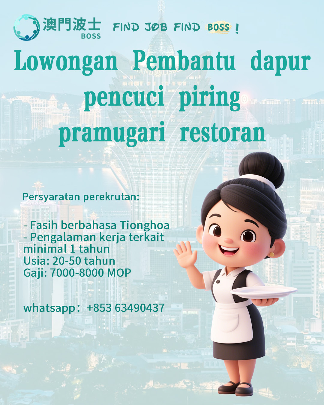 BOSS HR-Kesempatan Kerja Makau Facebook ad