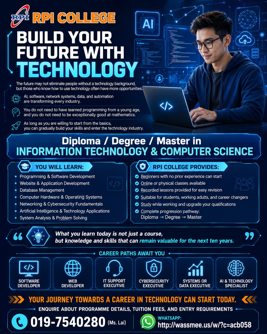 RPI Education Group Facebook ad: The future may not eliminate people without a…