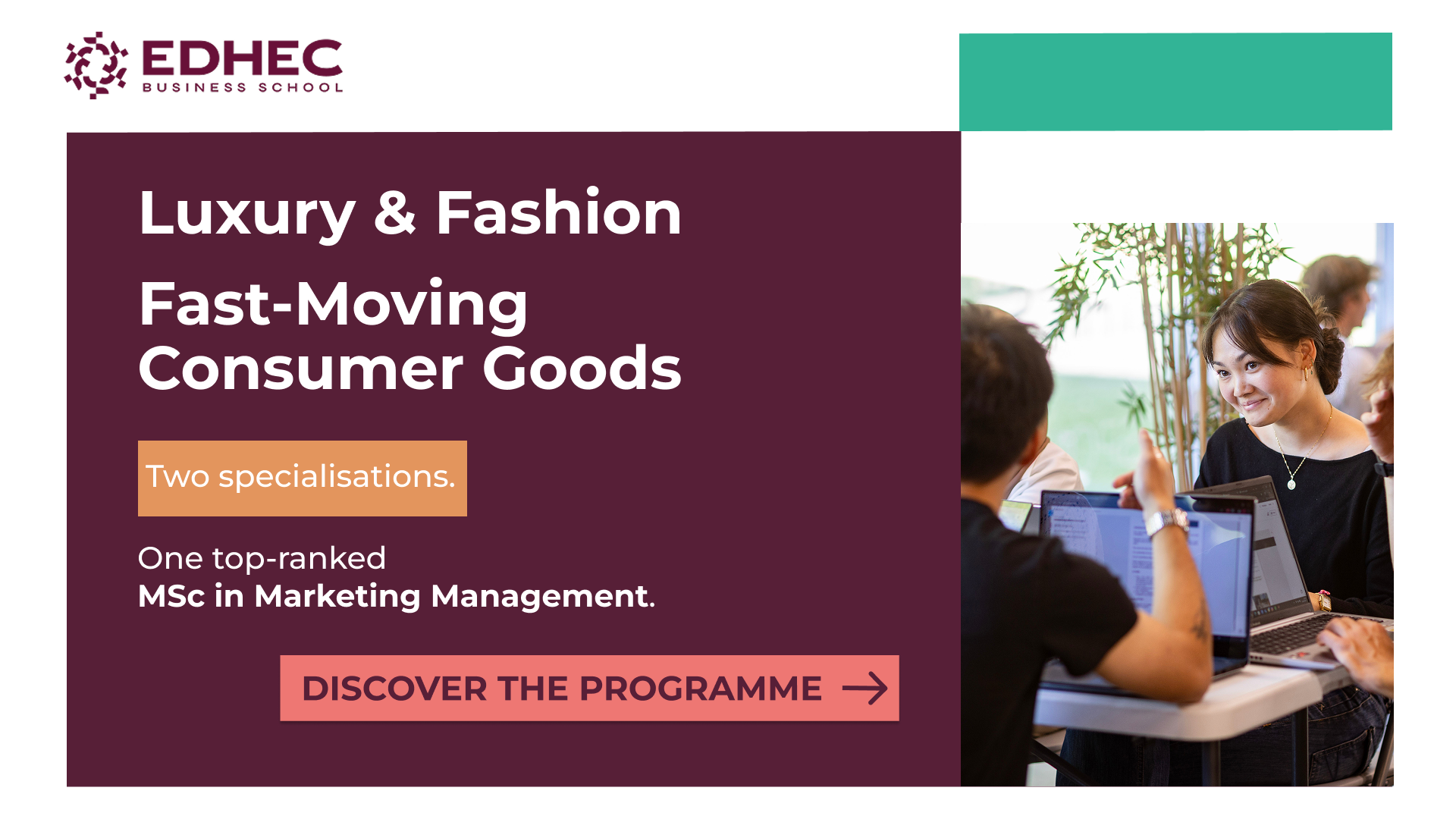 EDHEC Business School Facebook ad
