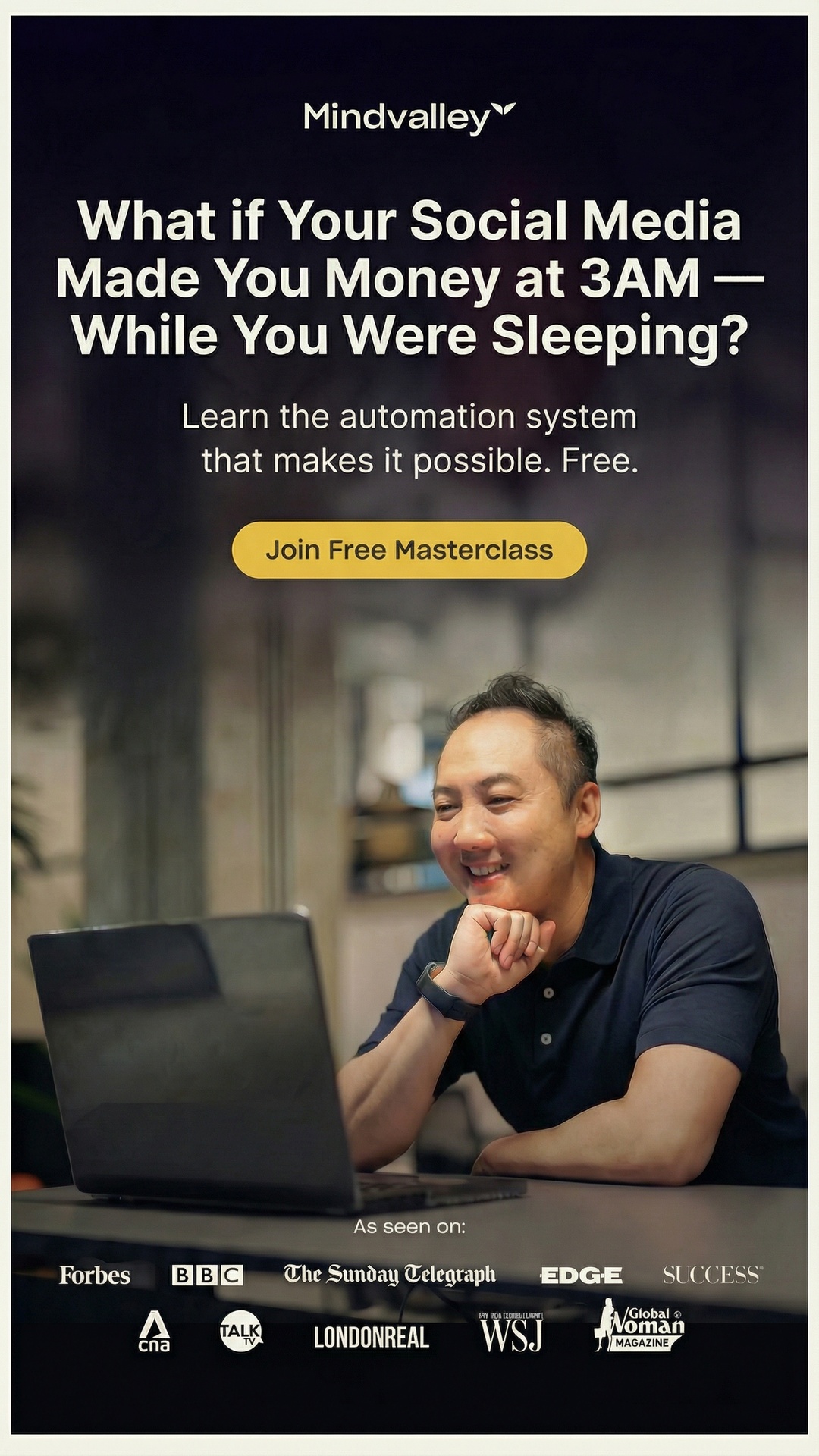 Mindvalley Facebook ad from Mar 8, 2026