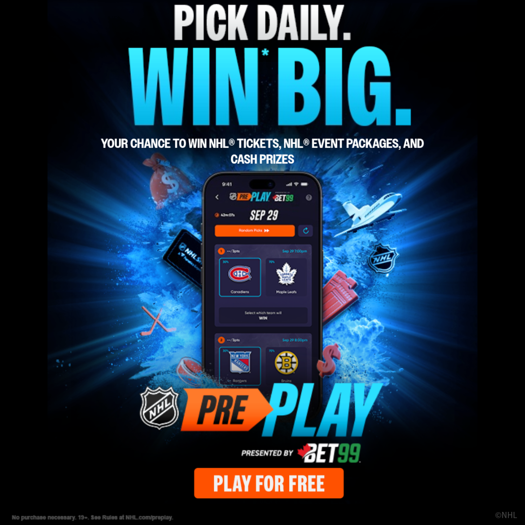 NHL Facebook ad: NHL PrePlay - Pick, Watch, Win