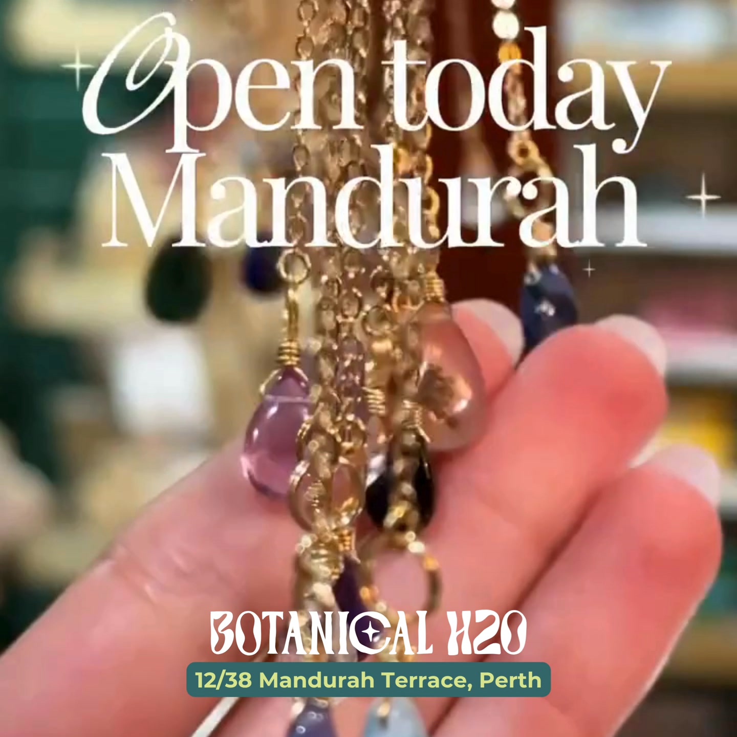 Botanical H2O Facebook ad: Perth Crystal Boutique