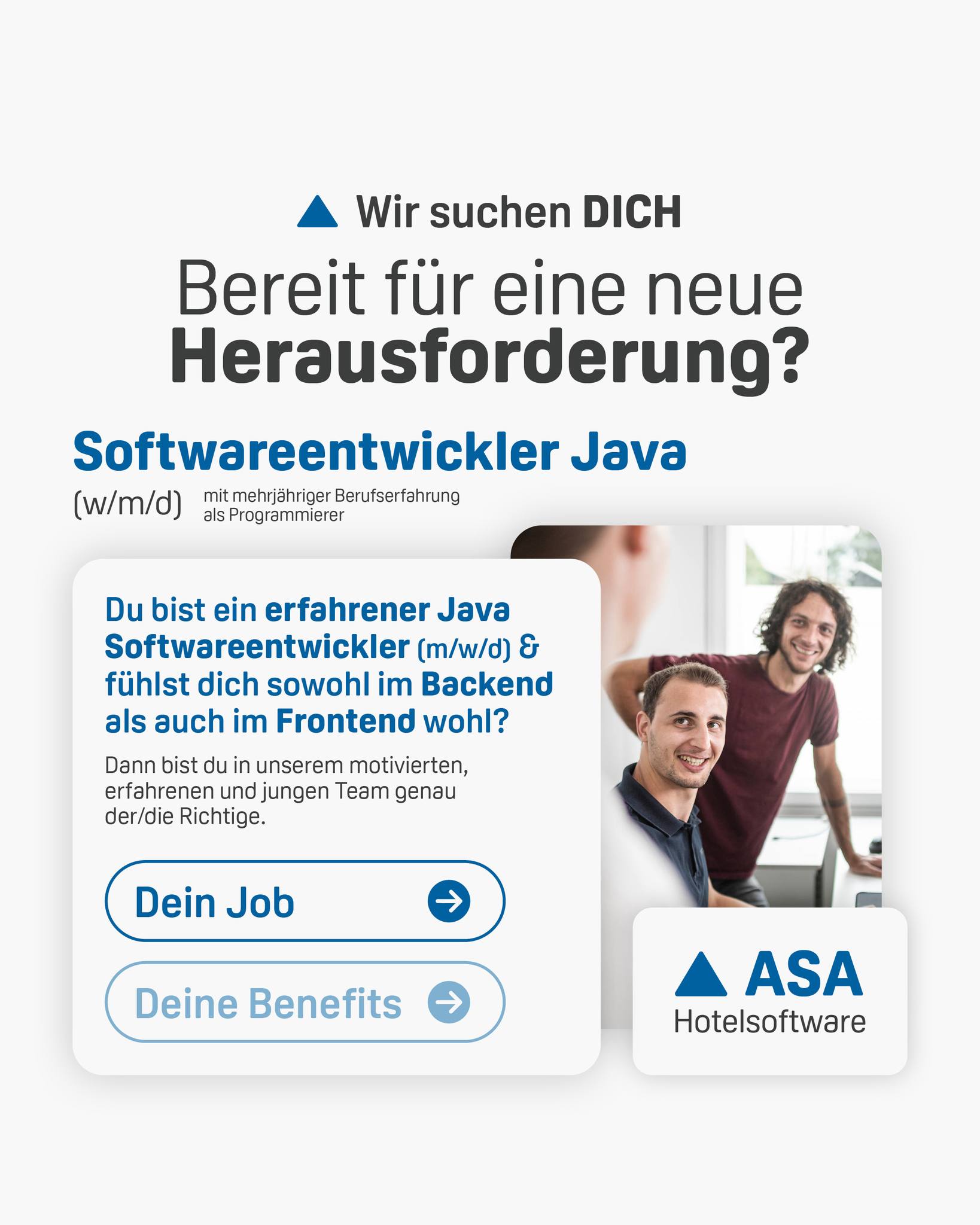 ASA Hotelsoftware Facebook ad: Wir suchen DICH