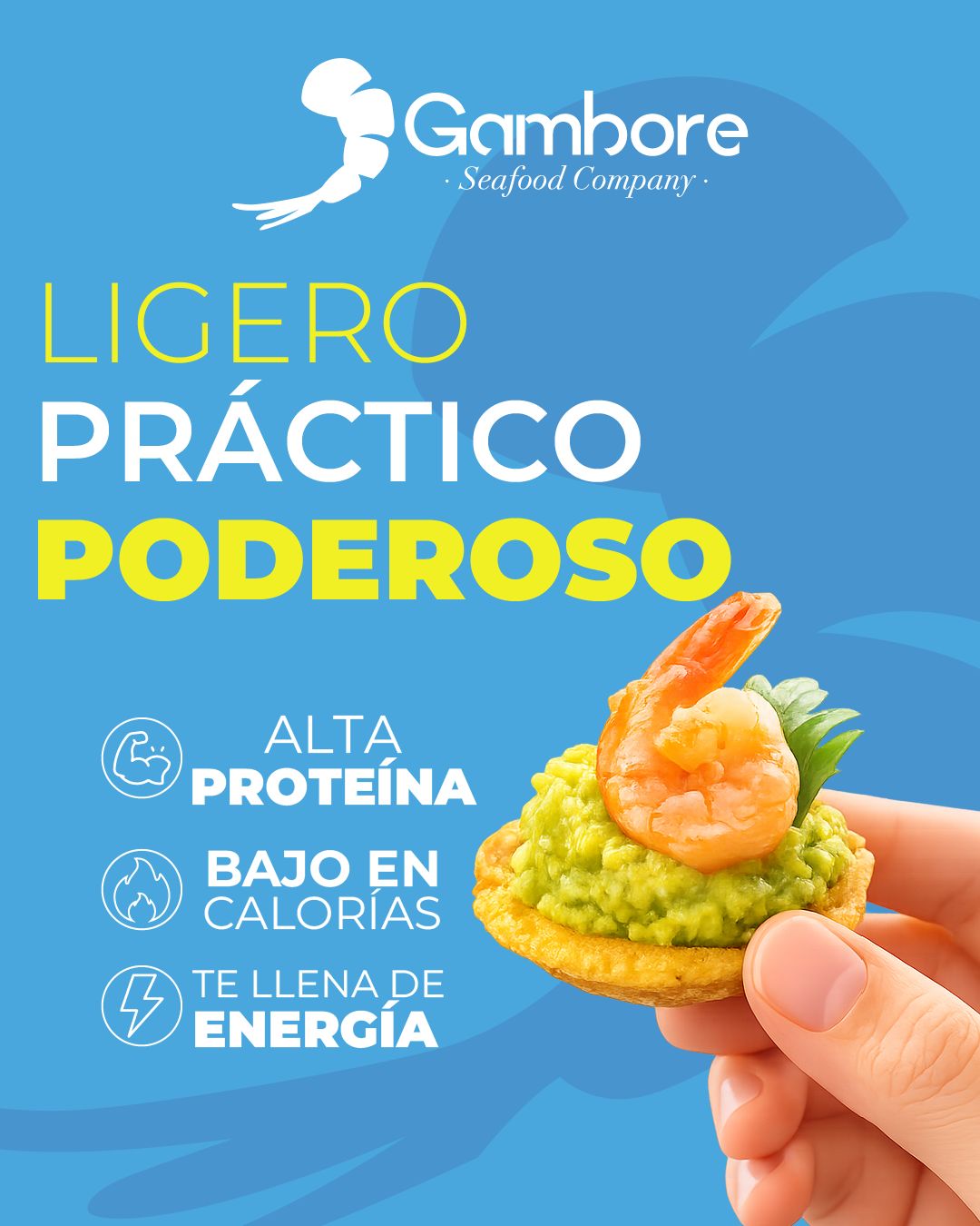 Gambore Seafood Company Facebook ad: Si buscas una proteína ligera y versátil, el…
