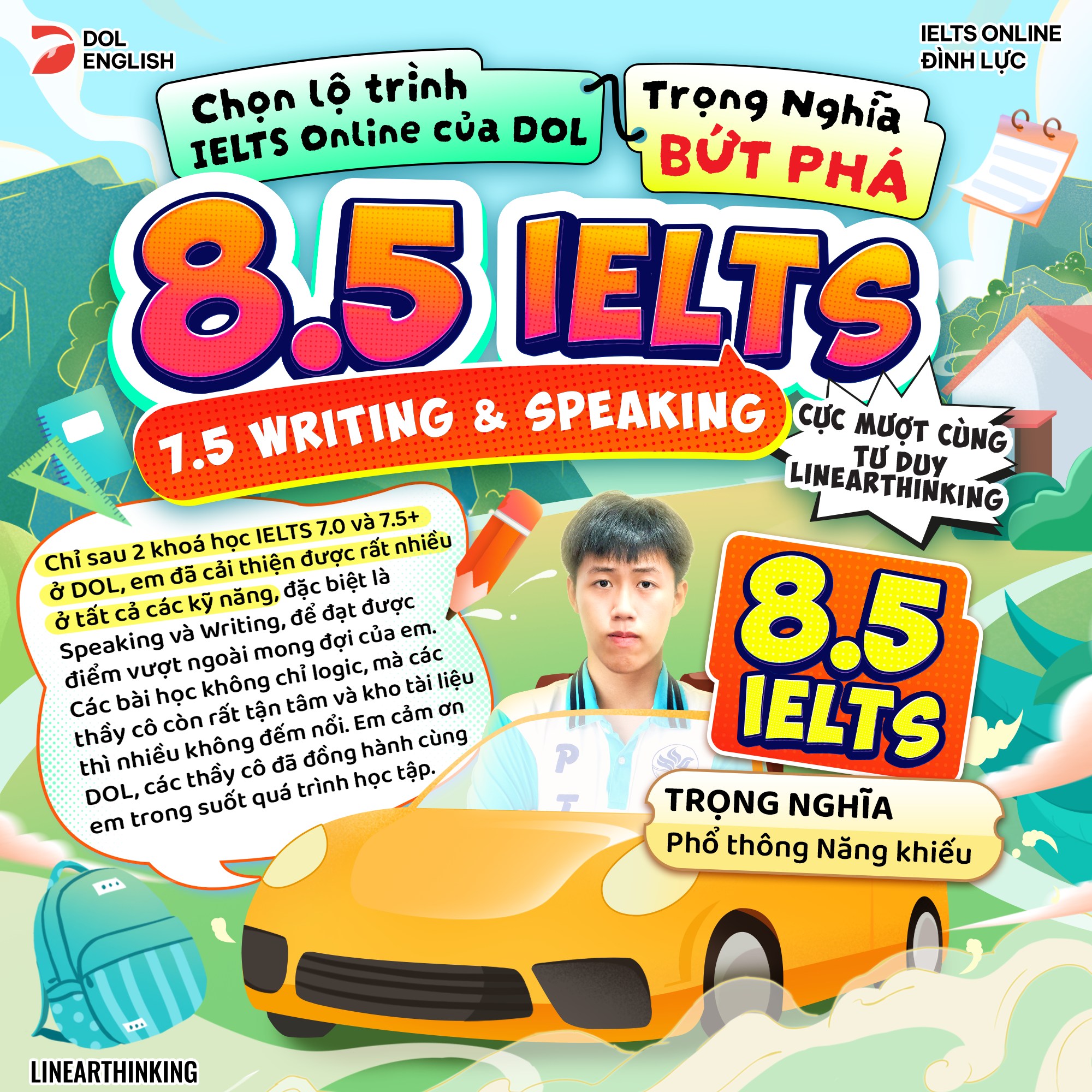 DOL Đình Lực - Học IELTS SAT TOEIC Online Facebook ad