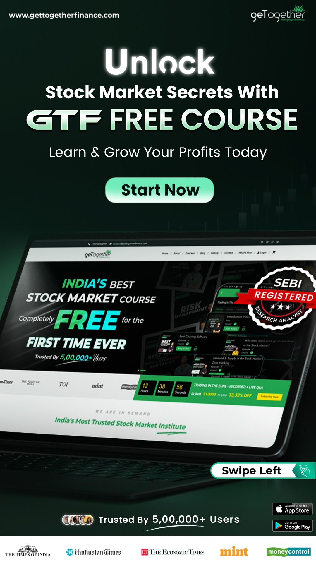 GTF - A Stock Market Institute Facebook ad from Jan 10, 2026