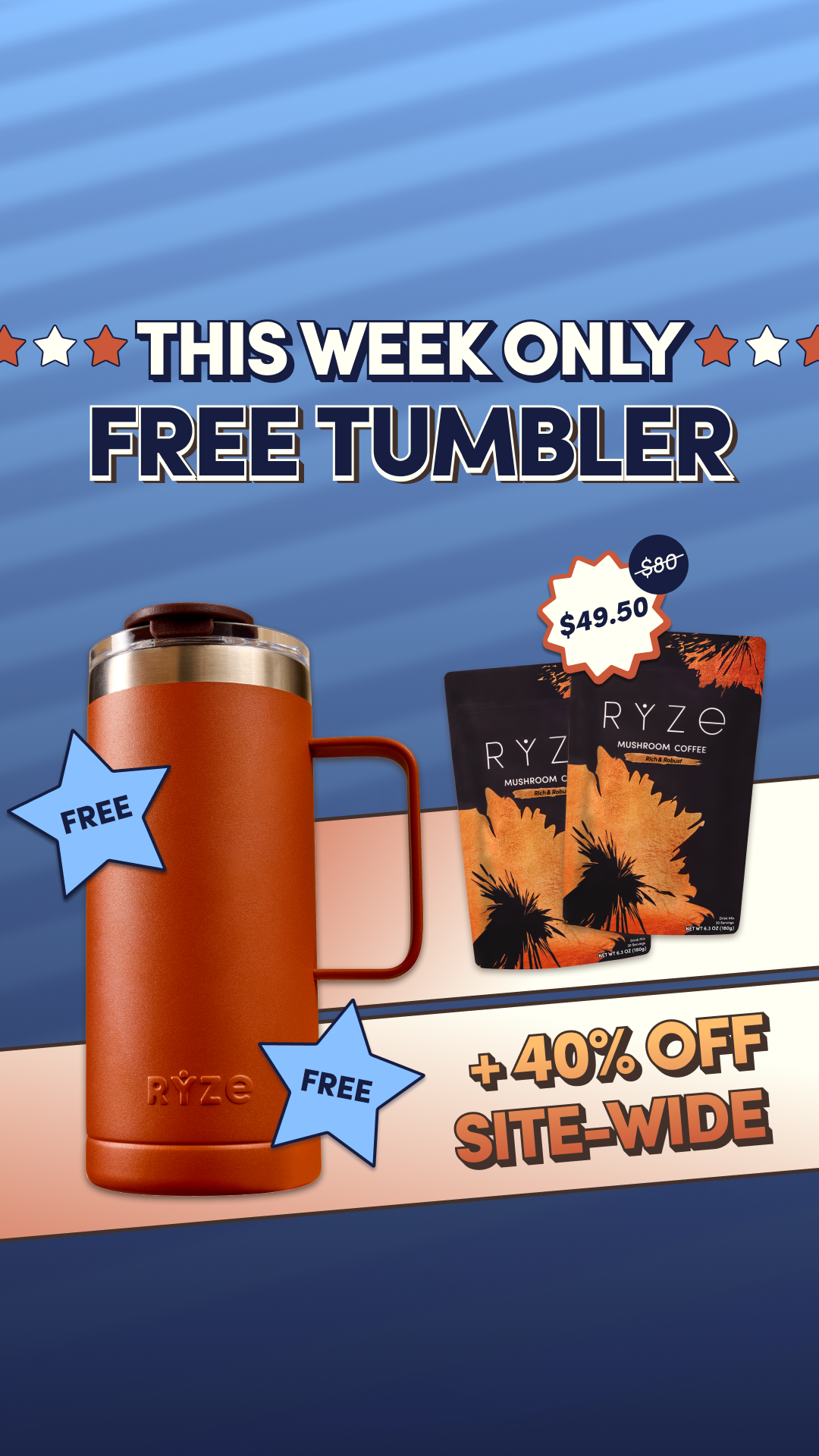 RYZE Superfoods Facebook ad