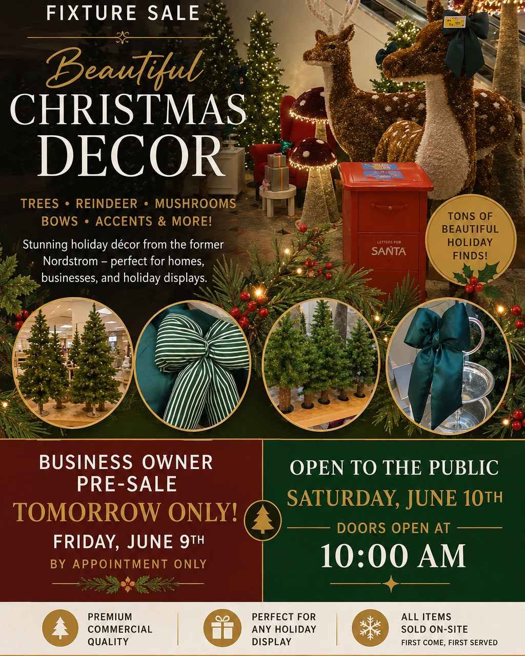 Jeanette Joseph Mentesana Facebook ad: Beautiful Christmas decor at the Galleria Nordstom Fixture…