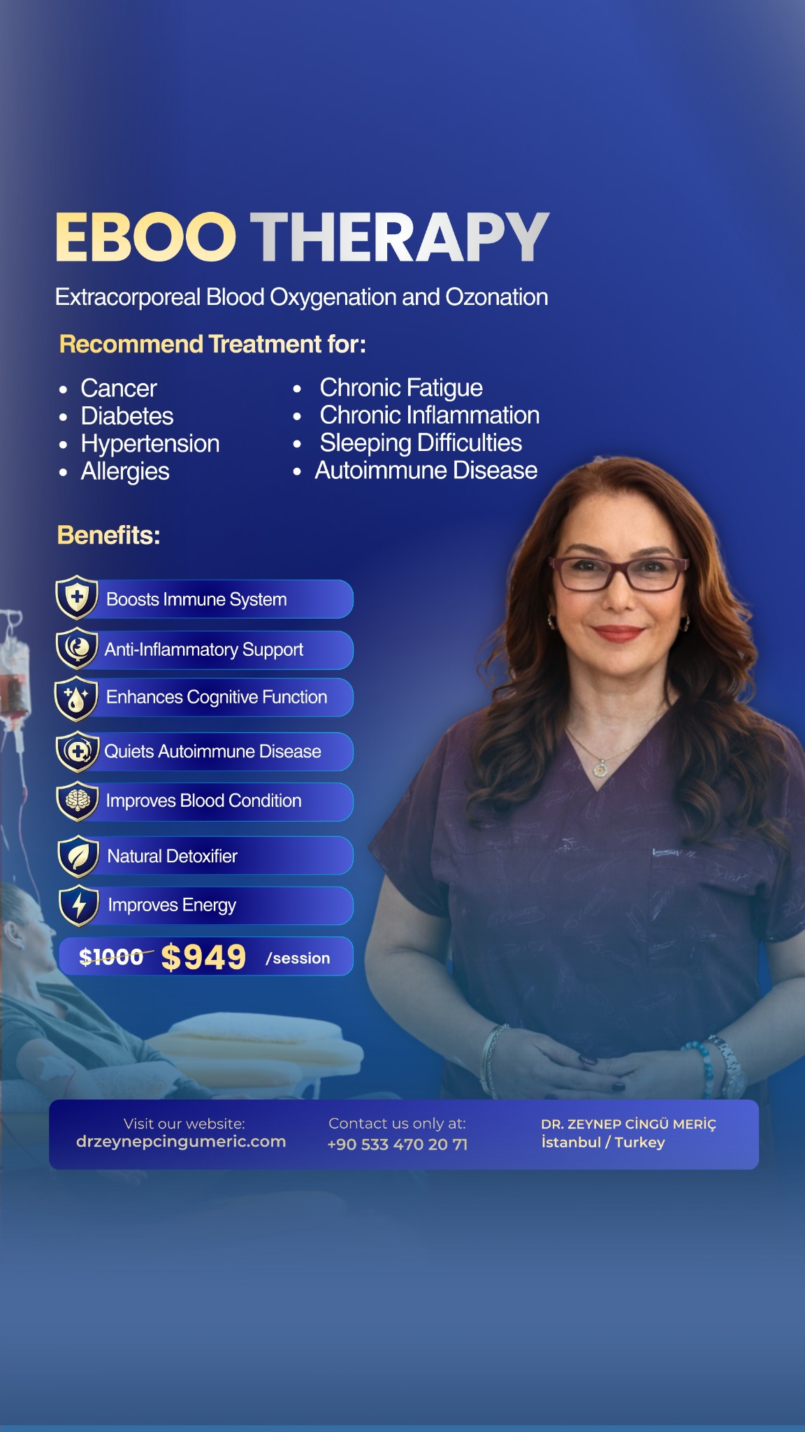 Dr. Zeynep Cingü Meriç - EBOO Theraphy Facebook ad from May 19, 2026